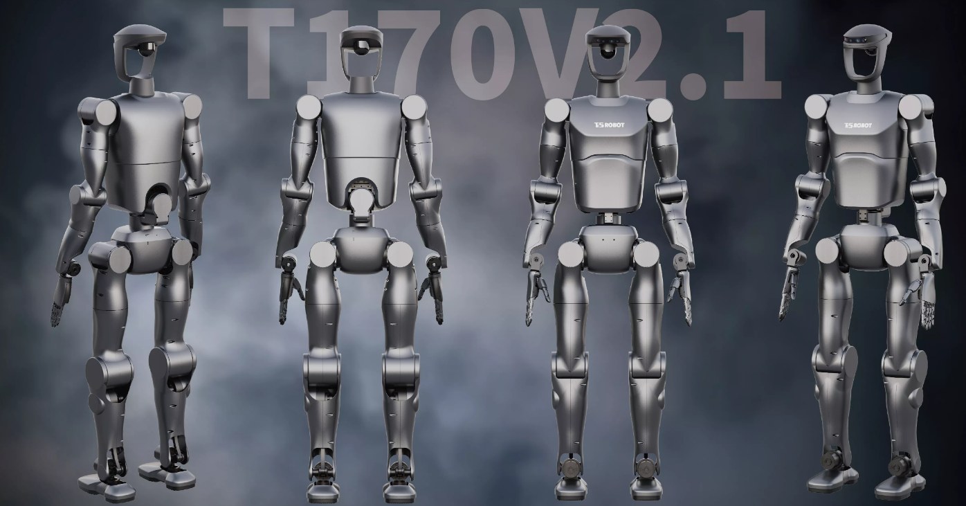 Engineer with a humanoid robot